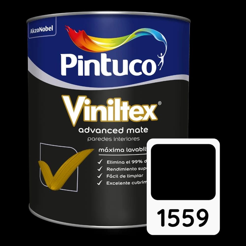 Pintura Viniltex Advanced Negro 1559