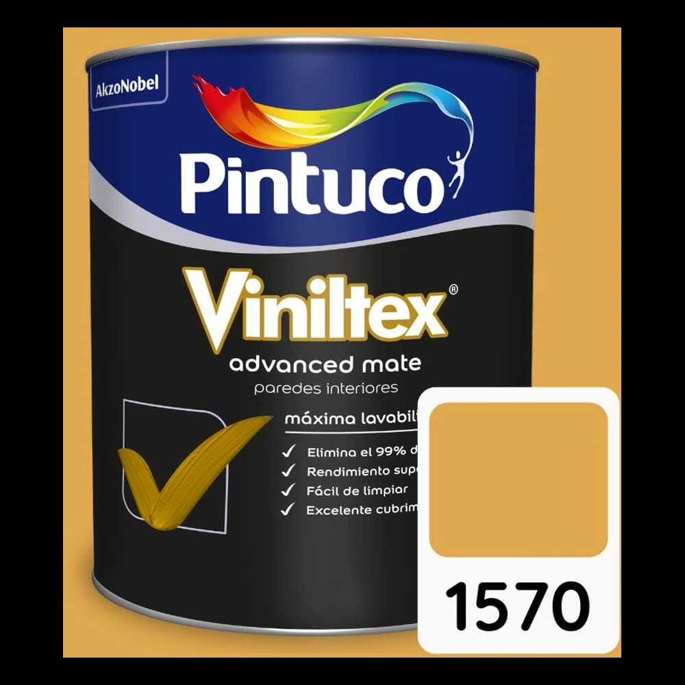 Pintura Viniltex Advanced Amarillo oro 1570 Galón 3.79 L