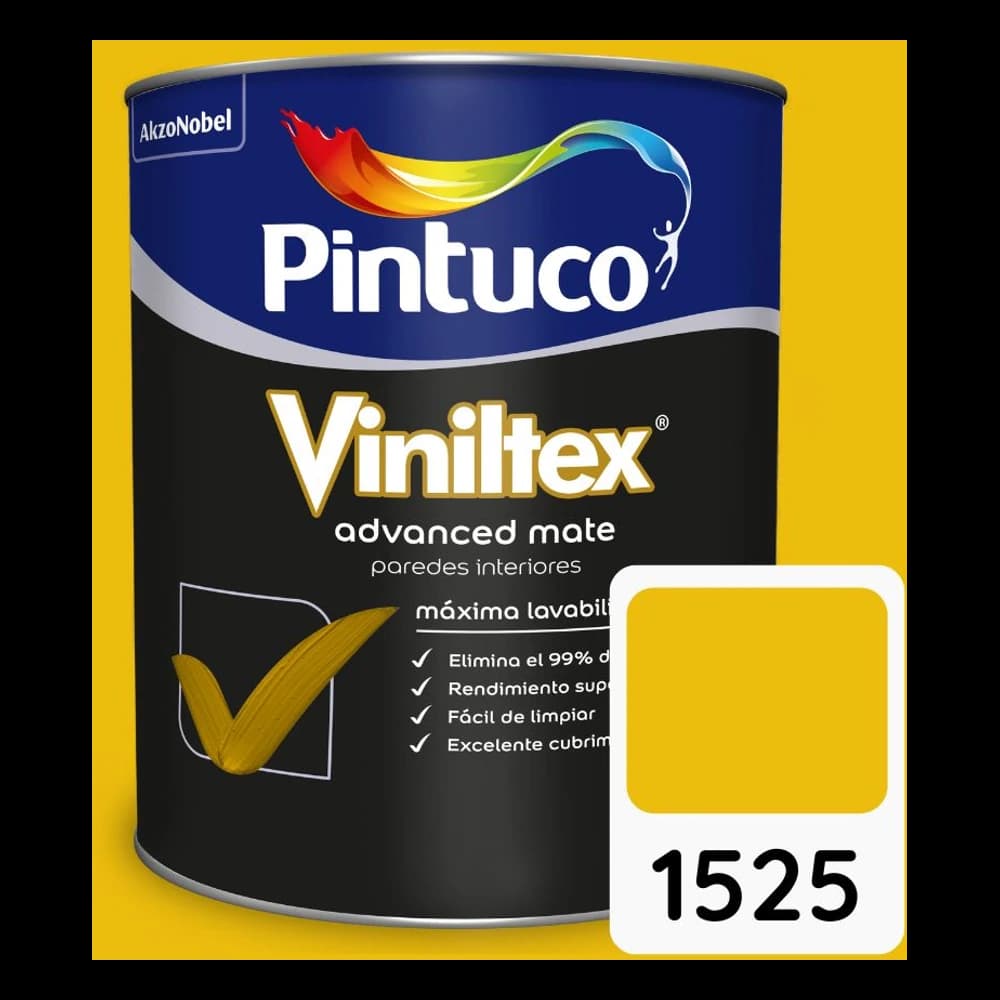 Pintura Viniltex Advanced Amarillo vivo 1525