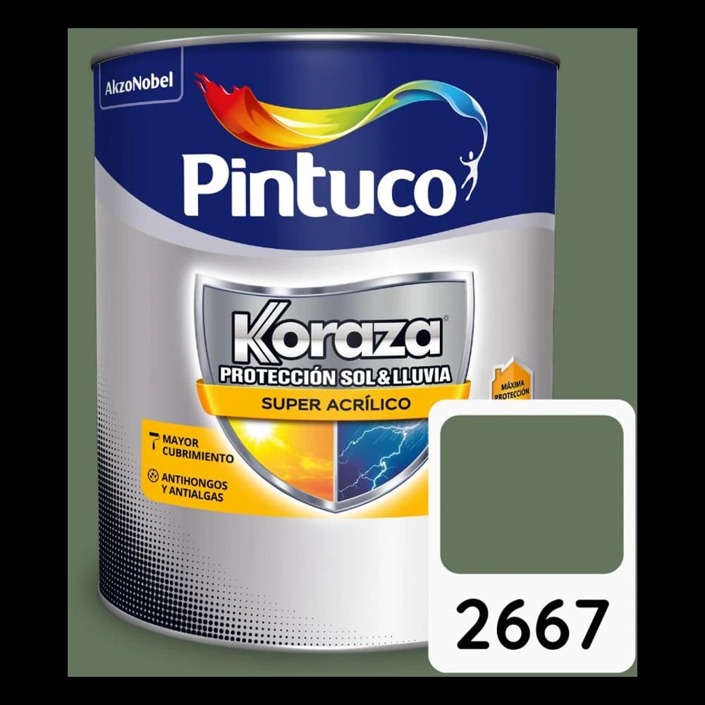Pintura Koraza Amazonas 2667 Súper acrílica Galón 3.79 L