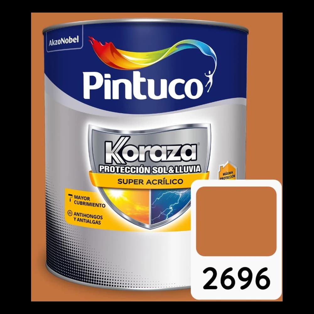 Pintura Koraza Tierradentro 2696 Súper acrílica Galón 3.79 L