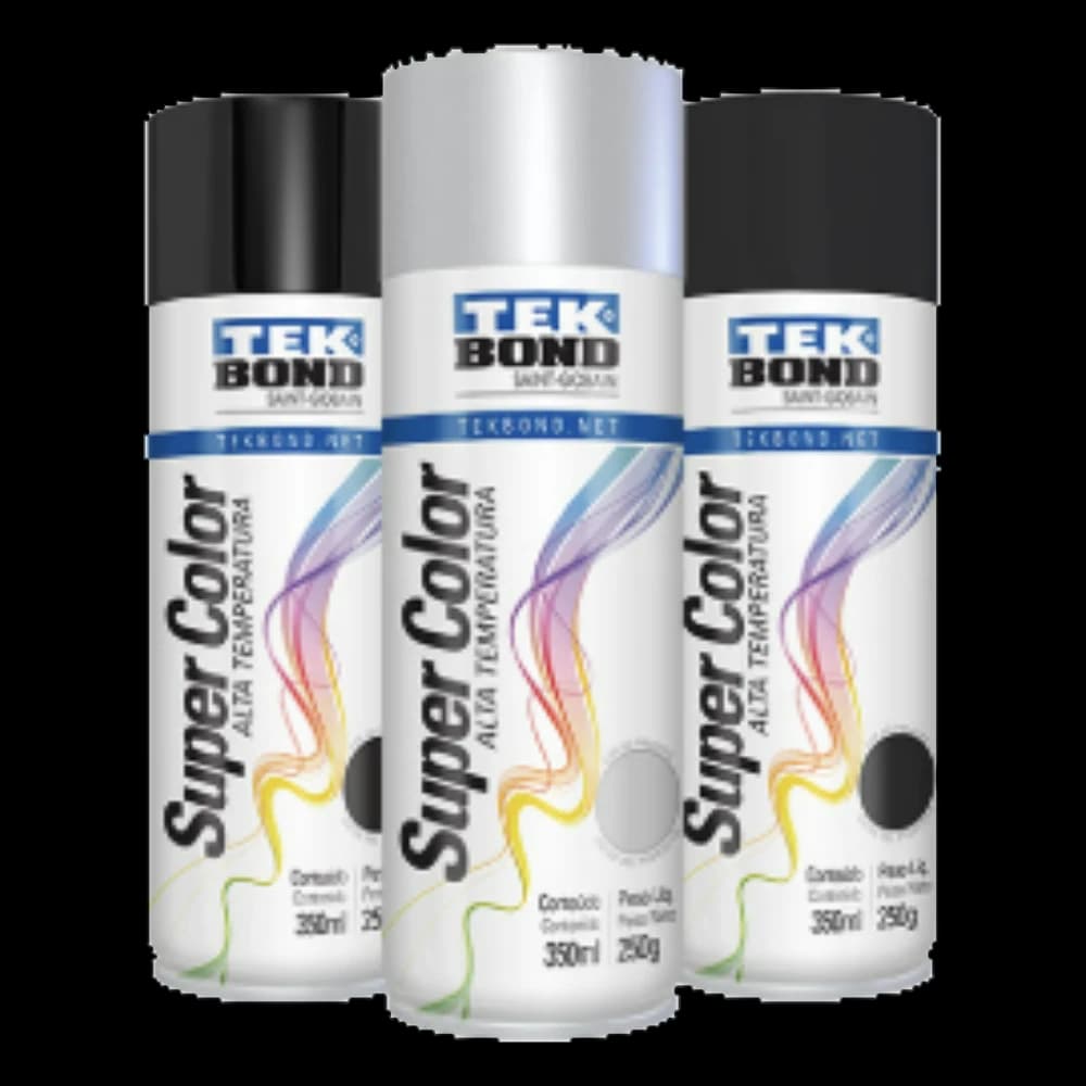 Supercolor aerosol Alta temperatura Aluminio 350 ml Tekbond